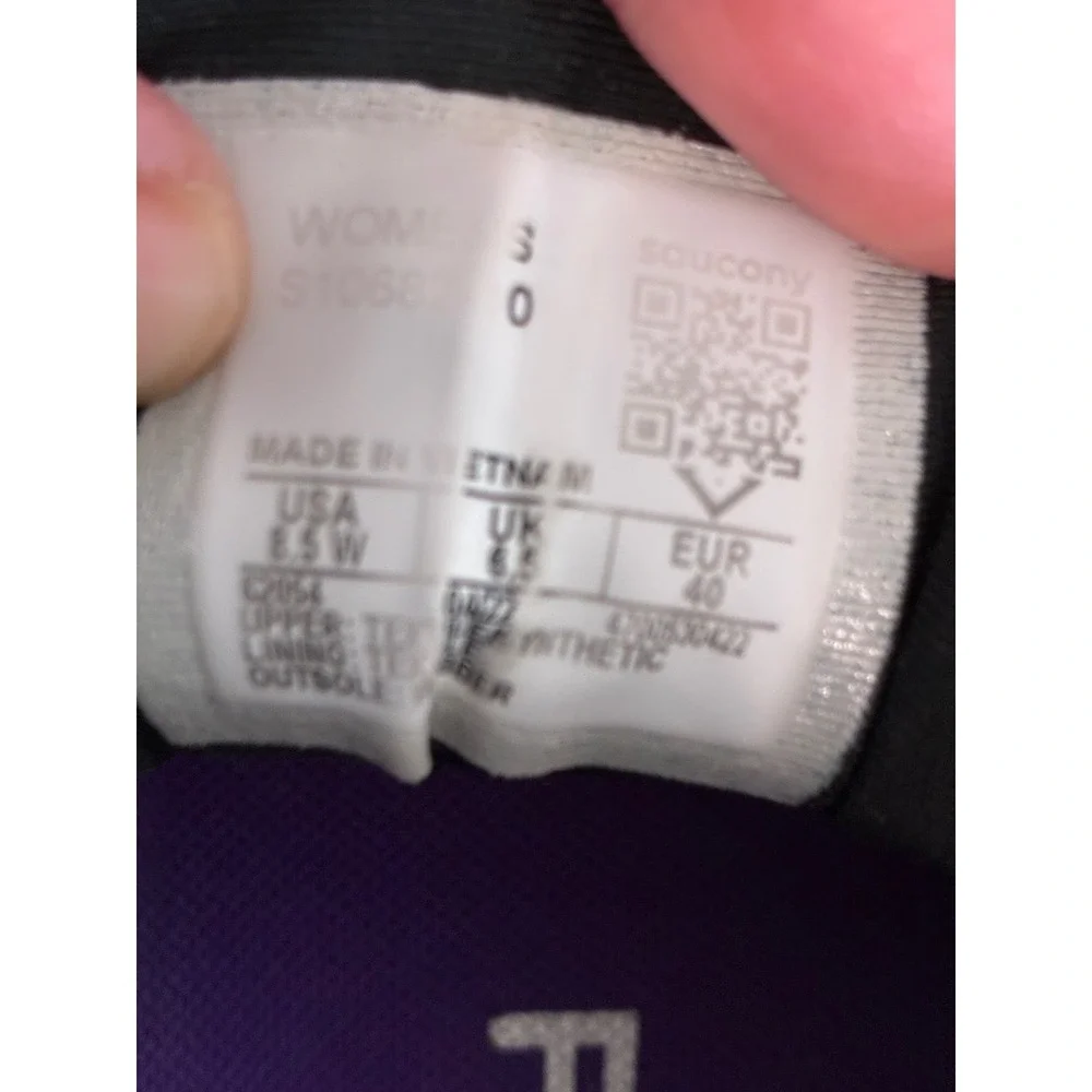 Saucony Omni 20 WomenRunning Shoes Black Silver Purple S10682-20 Stability 8.5W